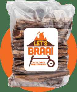 BBQ with wood, Lets braai bag of wood to barbecue