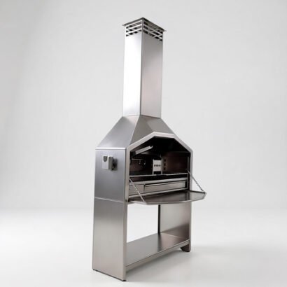 1200 Free Standing Braai - 430 Stainless Steel Charcoal & Wood Fire Barbecue