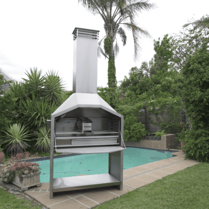 Stainless Steel Free Standing Braai with coal maker