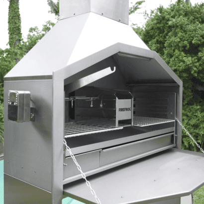 Stainless Steel Free Standing Braai with rotisserie
