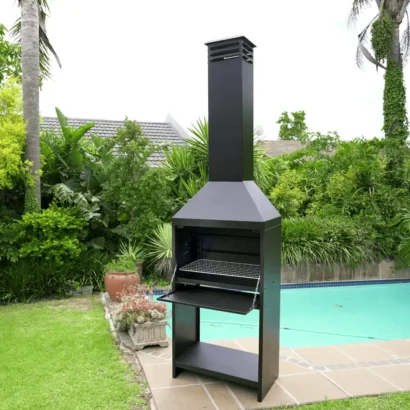 800 Free Standing Braai Mild Steel Wood Fire and Charcoal BBQ