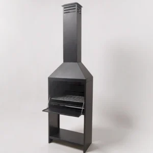LET'S BRAAI Free Standing Braai - 1.2m Mild Steel Charcoal and Wood Fire BBQ grill