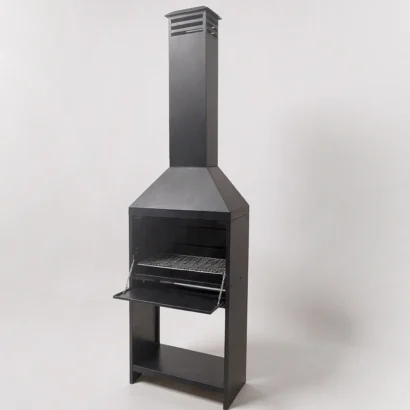 LET'S BRAAI Free Standing Braai - 1.2m Mild Steel Charcoal and Wood Fire BBQ grill