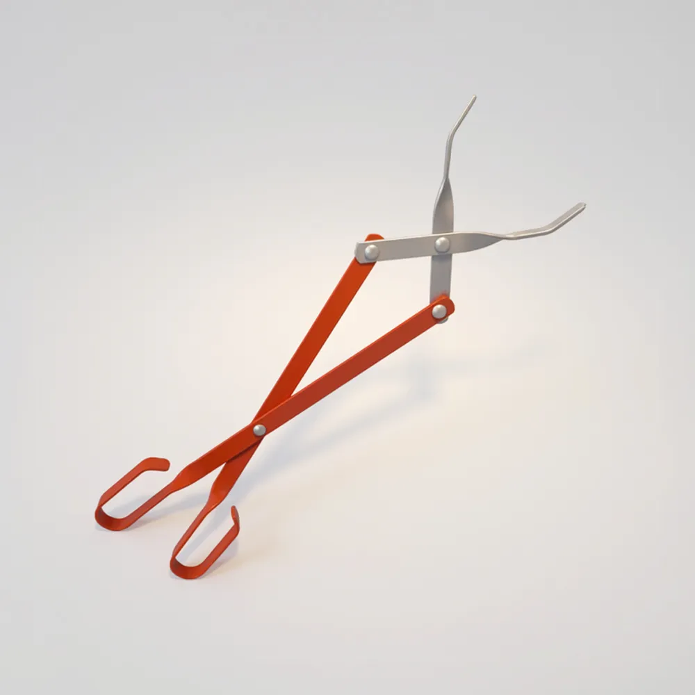 Red handled 470mm aluminium braai tongs