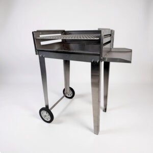 430 Stainless Steel Charcoal and Wood Fire BBQ - 600mm Mobile Braai