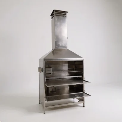 1200mm Freestanding Braai with Rocket Stove – Stainless Steel